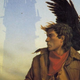 A crop of a printing of The Gunslinger with art by Michael Whelan